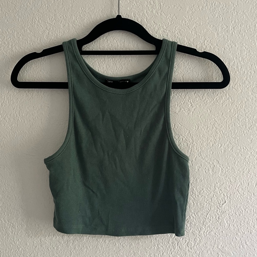 S, dusty teal crop top